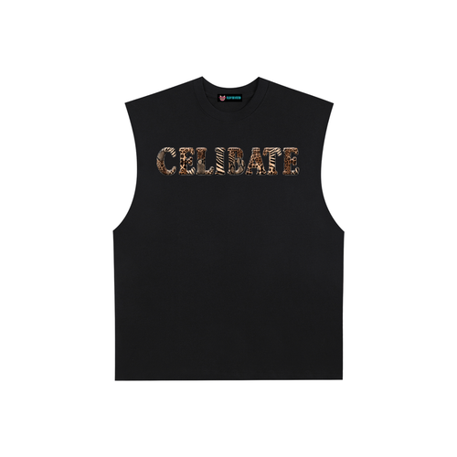 Muscletank,celibate,unisexclothing,streetwear,contemporaryfashion,VIXANNANYC,leopardprint,animalprints,statement,statementpiece,Cotton,cottontank,graphictank