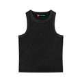 BLACK ACID COTTON SNATCHED TANK