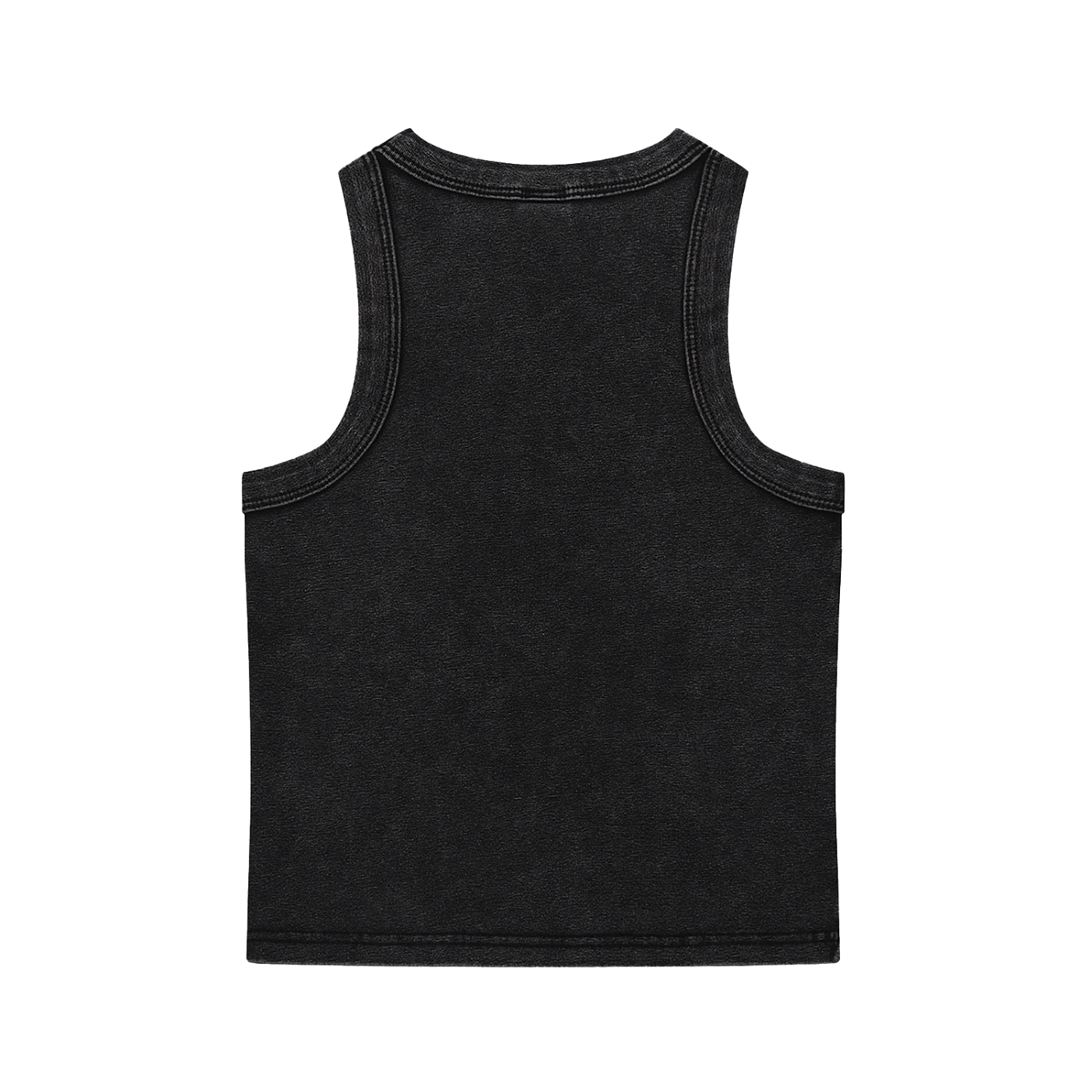 BLACK ACID COTTON SNATCHED TANK