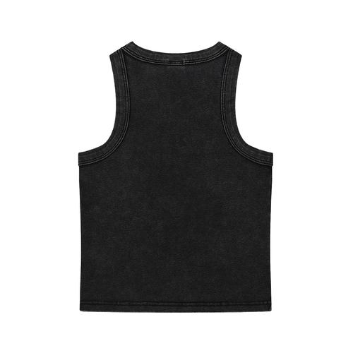 BLACK ACID COTTON SNATCHED TANK