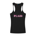 SNATCHED ⏳RIBBED COTTON TANK🐼PINK PLAID EDITION
